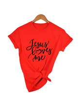Load image into Gallery viewer, Jesus Loves Me Christian Faith Women&#39;s Fashion T-Shirt