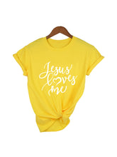 Load image into Gallery viewer, Jesus Loves Me Christian Faith Women&#39;s Fashion T-Shirt