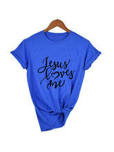 Load image into Gallery viewer, Jesus Loves Me Christian Faith Women&#39;s Fashion T-Shirt
