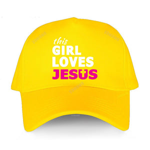 This Girl Loves Jesus Faith Based Christian Ball Caps Cotton/Breathable