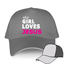 Load image into Gallery viewer, This Girl Loves Jesus Faith Based Christian Ball Caps Cotton/Breathable