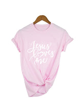 Load image into Gallery viewer, Jesus Loves Me Christian Faith Women&#39;s Fashion T-Shirt