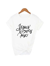 Load image into Gallery viewer, Jesus Loves Me Christian Faith Women&#39;s Fashion T-Shirt