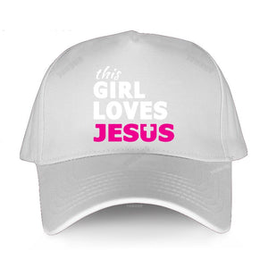 This Girl Loves Jesus Faith Based Christian Ball Caps Cotton/Breathable