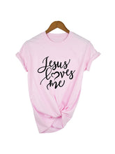 Load image into Gallery viewer, Jesus Loves Me Christian Faith Women&#39;s Fashion T-Shirt