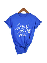 Load image into Gallery viewer, Jesus Loves Me Christian Faith Women&#39;s Fashion T-Shirt