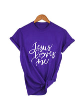 Load image into Gallery viewer, Jesus Loves Me Christian Faith Women&#39;s Fashion T-Shirt